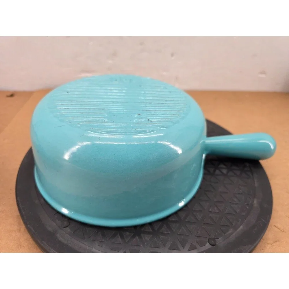 Vintage Mid-Century Le Crueset Cousnaces France Paris Blue Saucepan & Lid P-20